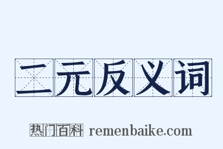 二元反义词是什么意思的图片